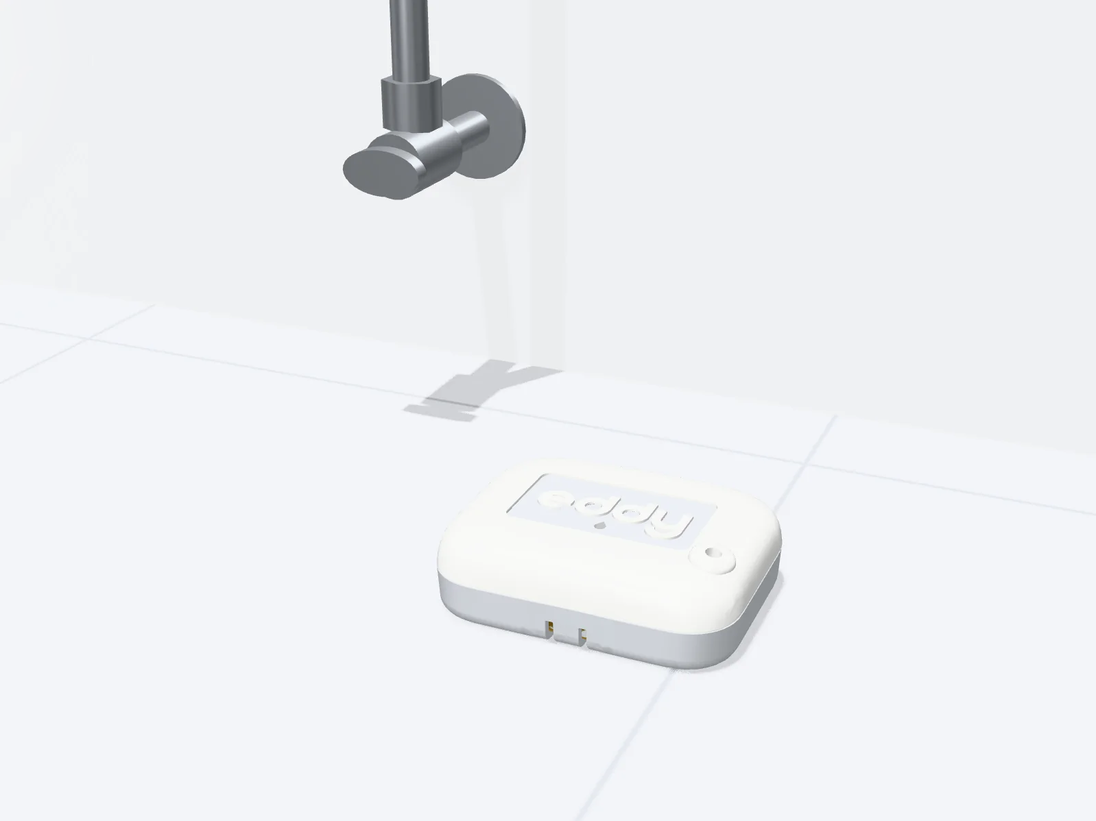 Eddy H2O sensor on a floor beneath a sink supply line