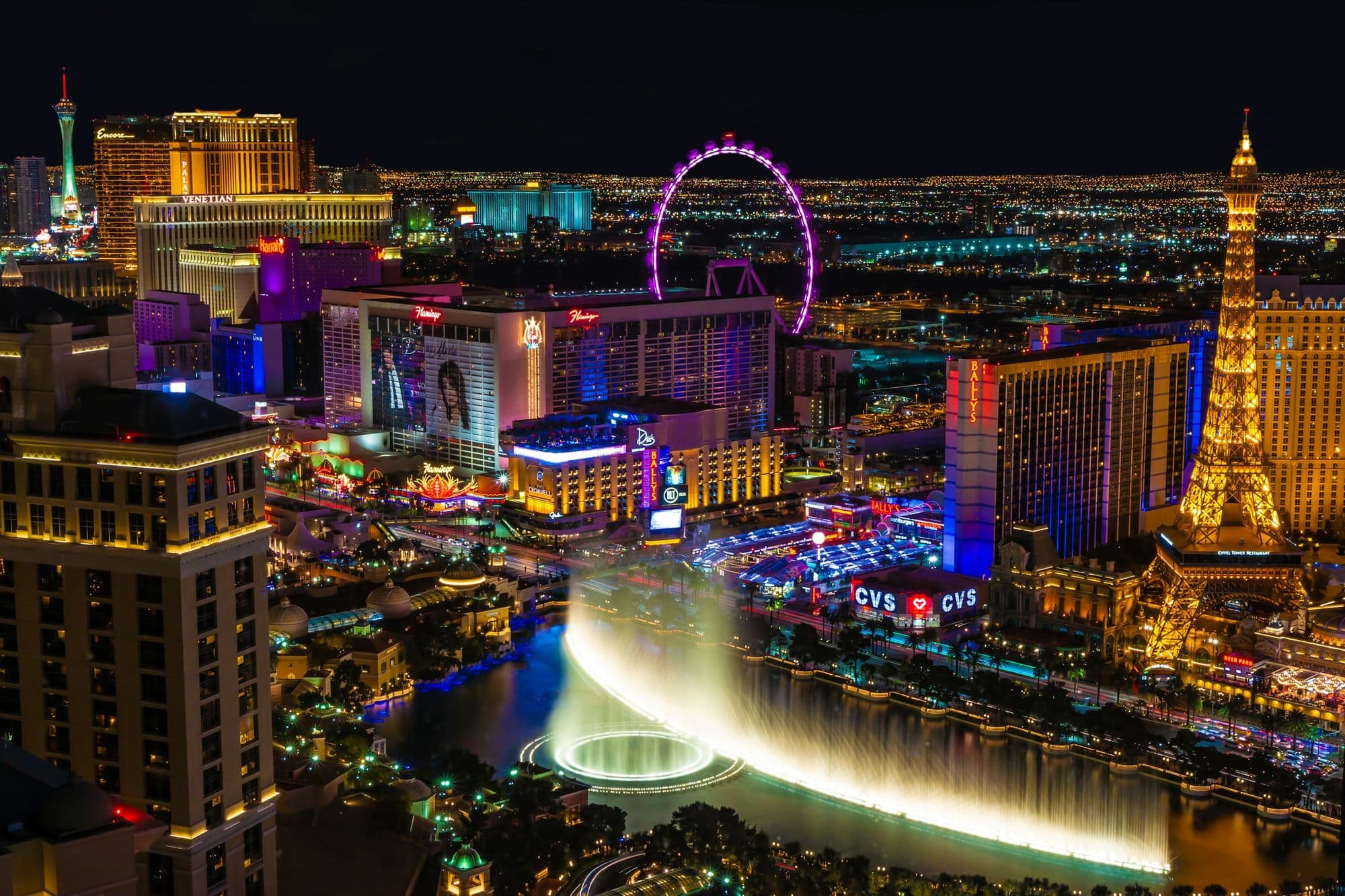 The Las Vegas Strip at night