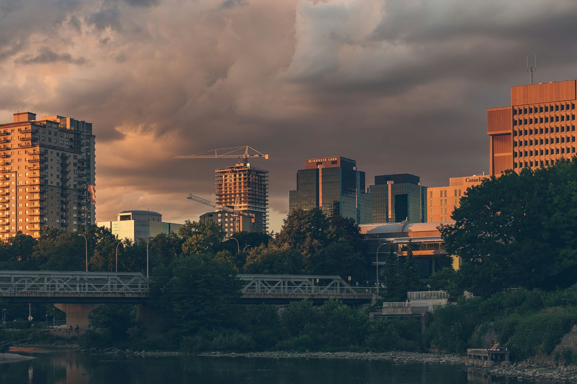 London Ontario skyline at dusk