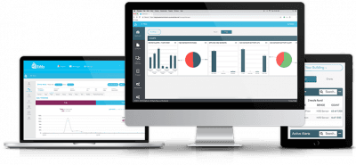 Eddy Dashboard on desktop, laptop and mobile showing water usage and alerts