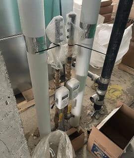 Eddy smart meters installed on domestic water risers