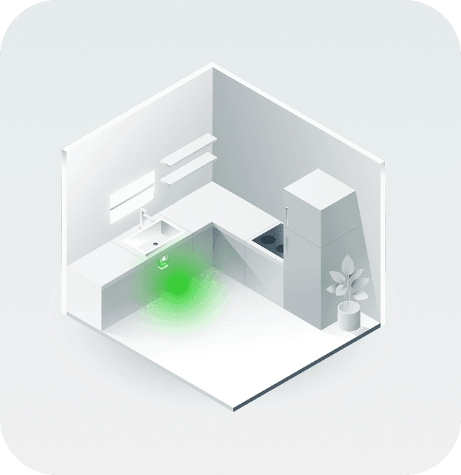 Eddy smart leak detection in a building kitchens setting