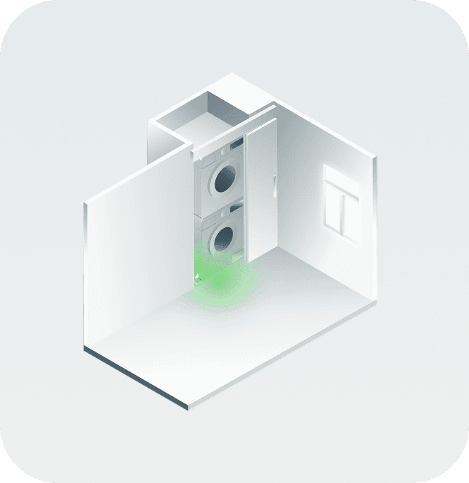 Eddy smart leak detection in a building laundry setting