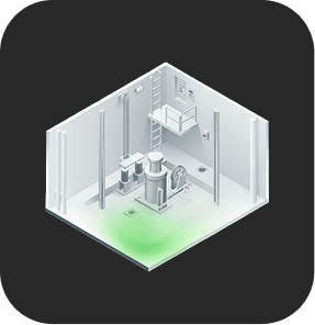 Eddy H2O placement: elevator pits and common areas